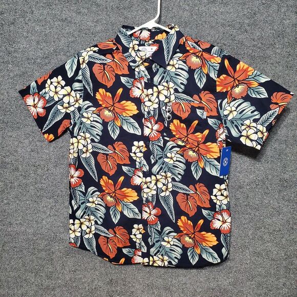 Hurley Shirt Mens M Floral Tropical Flowers Design Button Up Aloha Hawaiian New - Picture 2 of 10